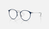 Ray-Ban Junior RY1053 — Blue on Silver — quarter view