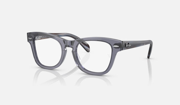 Ray-Ban Junior RY9707V — Transparent Blue — quarter view