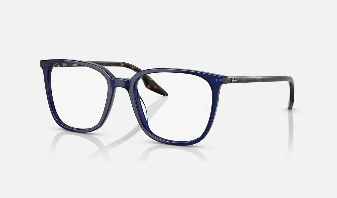 Ray-Ban RX5412 — Transparent Blue — quarter view