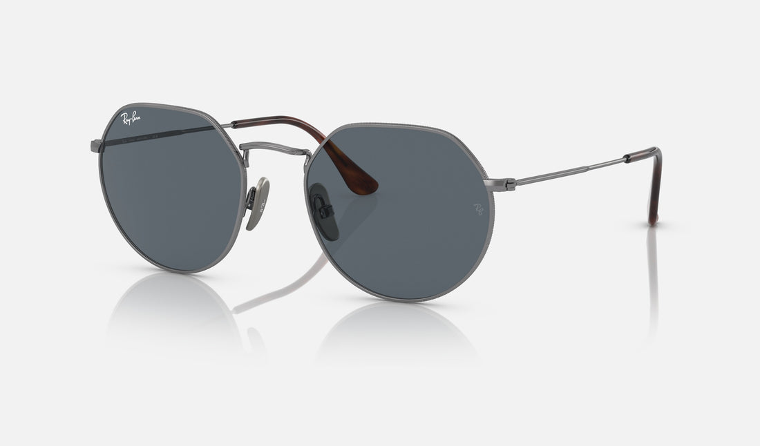 Ray-Ban RB8165 — Gunmetal / Blue — quarter view