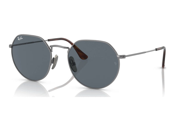 Ray-Ban RB8165 — Gunmetal / Blue — quarter view