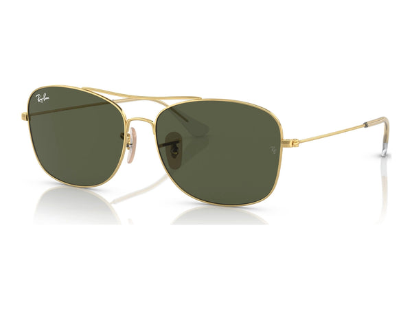 Ray-Ban RB3799 — Arista Gold / Green — quarter view