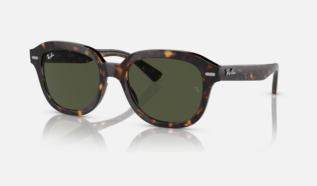 Ray-Ban Erik RB4398 — Havana / Green — quarter view