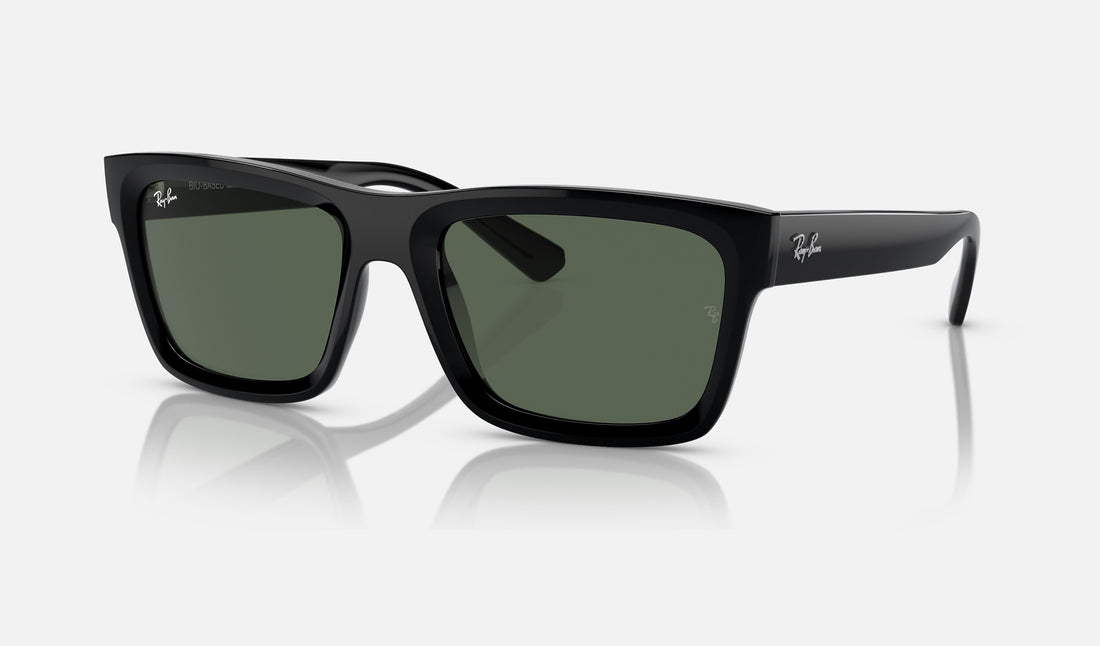 Ray-Ban Warren RB4396 — Black / Dark Green — quarter view