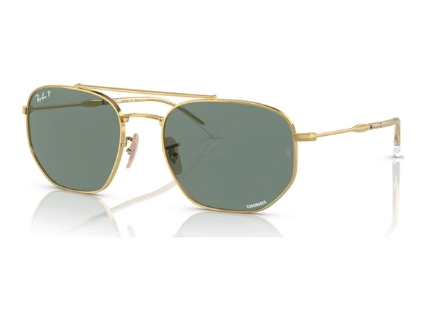 Ray-Ban RB3707 — Arista Gold / Grey Polarized+ — quarter view