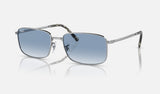 Ray-Ban RB3717 — Silver / Blue — quarter view