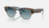 Ray-Ban Mega Clubmaster RB0316S — Havana on Blue on Gunmetal / Blue — quarter view