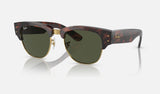 Ray-Ban Mega Clubmaster RB0316S — Tortoise on Gold / G-15 Green — quarter view