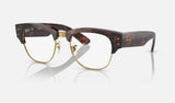 Ray-Ban Mega Clubmaster RX0316V — Tortoise on Gold — quarter view