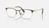 Ray-Ban RX6494 — Havana on Gold — quarter view