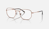 Ray-Ban RX6496 — Rose Gold — quarter view