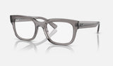 Ray-Ban Chad RX7217 — Transparent Grey — quarter view