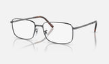 Ray-Ban RX3717V — Gunmetal — quarter view