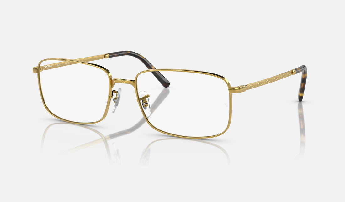 Ray-Ban RX3717V — Gold — quarter view