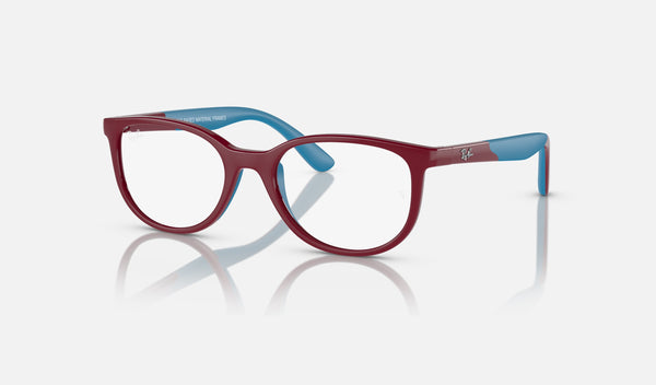 Ray-Ban Junior RY1622 — Bordeaux on Blue — quarter view