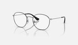 Ray-Ban Junior Junior Rob RY9572V — Black on Silver — quarter view