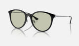 Ray-Ban RB4334D — Black / Green — quarter view