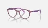 Ray-Ban Junior RY1625D — Transparent Purple — quarter view