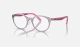 Ray-Ban Junior RY1625D — Transparent Pink — quarter view
