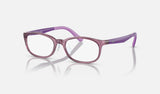 Ray-Ban Junior RY1613D — Transparent Purple — quarter view