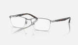 Ray-Ban RX6501D — Silver — quarter view
