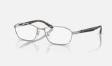 Ray-Ban RX6502D — Silver — quarter view