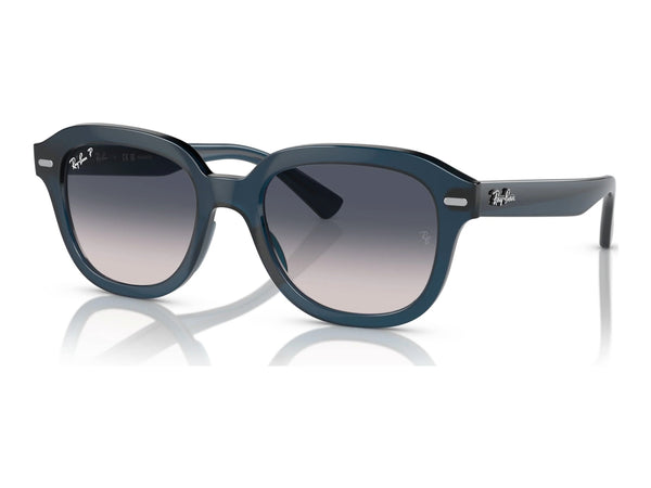 Ray-Ban Erik RB4398F — Opal Dark Blue / Blue Polarized — quarter view