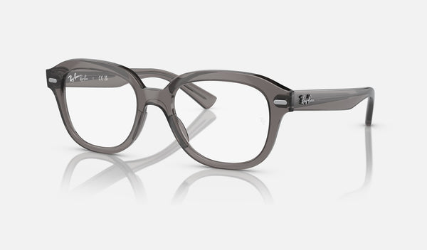 Ray-Ban Erik RX7215F — Opal Dark Grey — quarter view