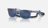Ray-Ban Junior Junior New Wayfarer RJ9052S — Opal Blue — quarter view