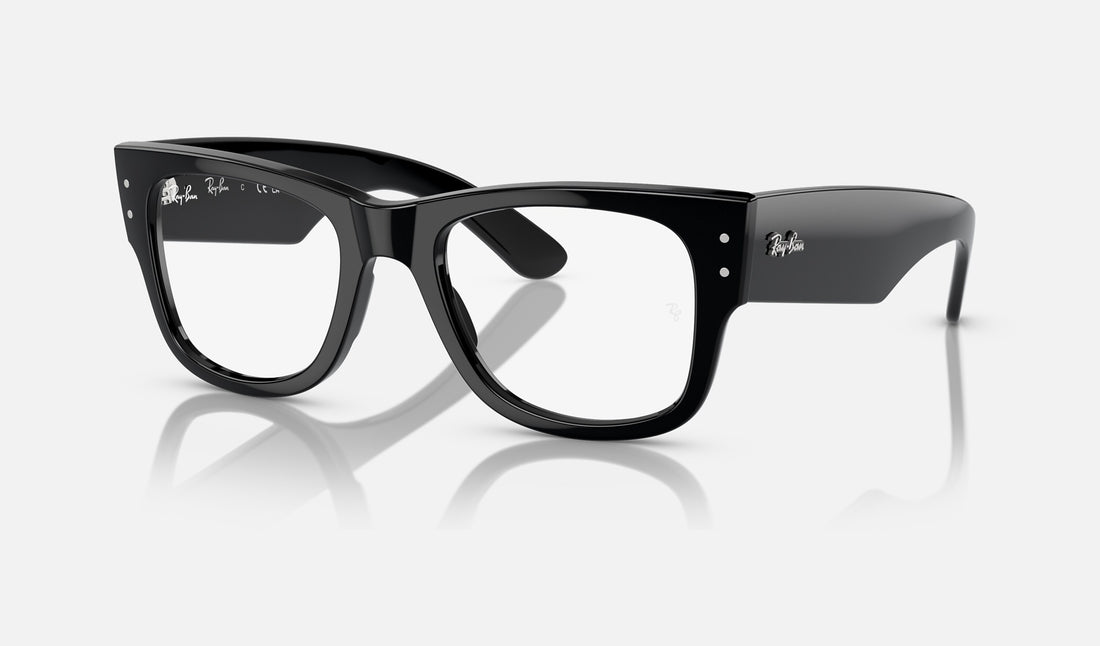 Ray-Ban Mega Wayfarer RX0840V — Black — quarter view
