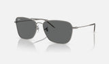 Ray-Ban Caravan Reverse RBR0102S — Gunmetal / Dark Grey — quarter view