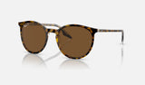 Ray-Ban RB2204 — Havana on Transparent / Brown Polarized — quarter view