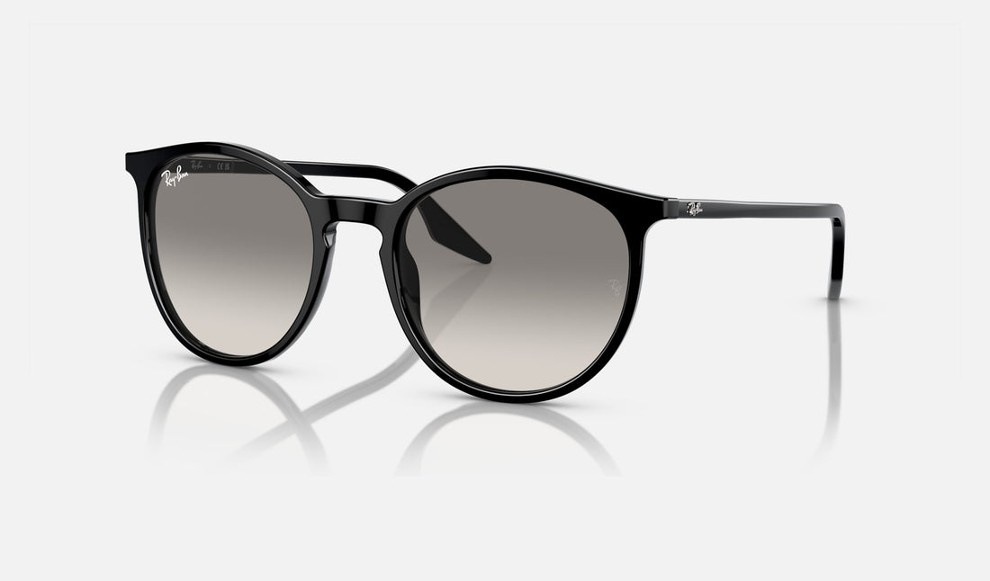 Ray-Ban RB2204 — Black / Light Grey — quarter view