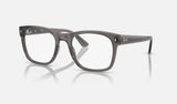 Ray-Ban RX7228 — Opal Dark Grey — quarter view
