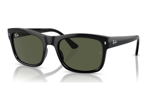 Ray-Ban RB4428 — Black / Green — quarter view