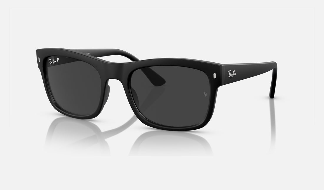 Ray-Ban RB4428 — Black / Black Polarized — quarter view