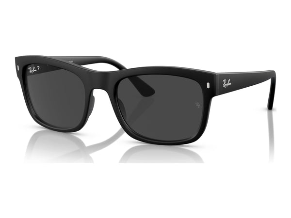 Ray-Ban RB4428 — Black / Black Polarized — quarter view