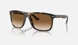 Ray-Ban Boyfriend Two RB4547 — Havana / Light Brown — quarter view