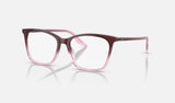 Ray-Ban RX5422 — Red & Pink — quarter view