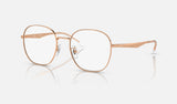 Ray-Ban RX6515D — Rose Gold — quarter view