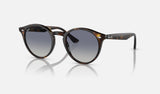 Ray-Ban RB2180 — Light Havana / Light Grey/dark Blue — quarter view