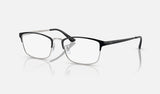 Ray-Ban RX8772D — Black on Silver — quarter view