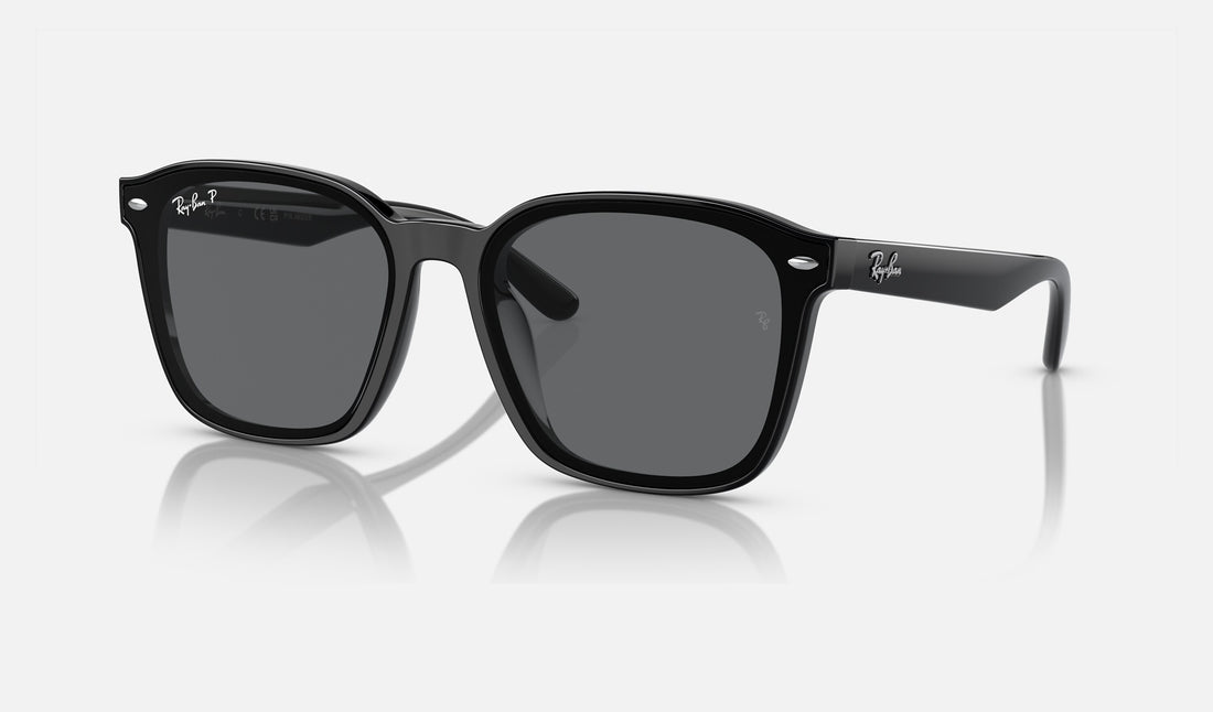 Ray-Ban RB4392D — Black / Dark Grey Polarized — quarter view