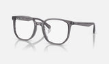 Ray-Ban RX5411D — Transparent Grey — quarter view