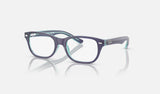 Ray-Ban Junior RY1555 — Top Blue & Violet & Light Blue — quarter view