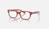 Ray-Ban Junior RY1555 — Top Red & Violet & Orange — quarter view