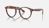 Ray-Ban Larry RX7680V — Striped Havana — quarter view