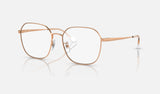 Ray-Ban RX6490D — Rose Gold — quarter view