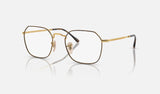 Ray-Ban Jim RX3694V — Havana on Gold — quarter view