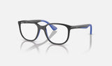 Ray-Ban Junior RY9078VF — Grey on Blue — quarter view